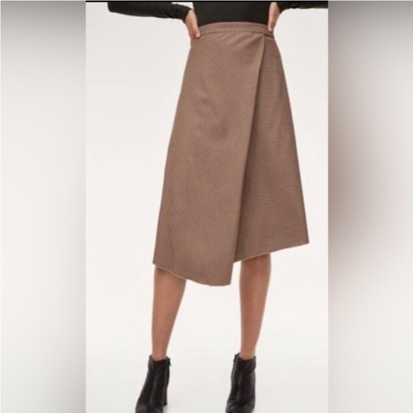 Aritzia Wilfred Belle Checks Midi Skirt - Picture 1 of 8